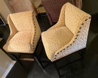 Two Ballard Designs swivel bar stools