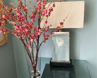 Beverly Hall lamps and faux arrangements available as well as pictures and lamps