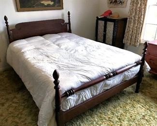 Antique full bed frame