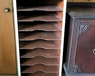 Vintage tall slim cabinet