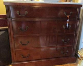 marble top 4 drawer chest