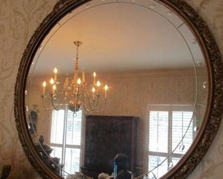 antique round mirror