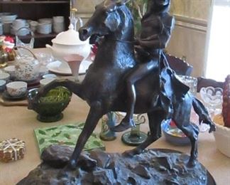 horse and warrior statue