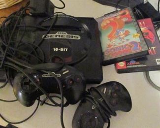 Genesis console and controllers games