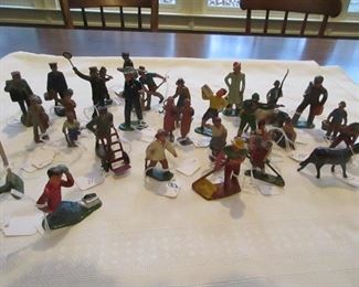 vintage lead RR figures and others
