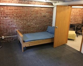 Twin size bed with mattress, also multiple twin size bed frames and headboards 