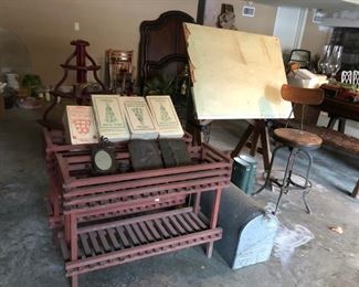 Planters, Drafting Table w/ Chair