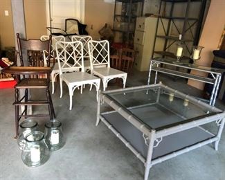 William Sonoma Chairs, Old High Chair, Coffee Table