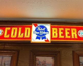 Vintage PBR light up beer sign 