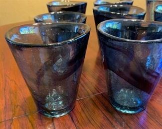 Assorted blown glass drinking glasses https://ctbids.com/#!/description/share/293116