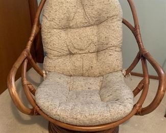 OFF SITE- VINTAGE (SWIVEL AND ROCKER) CHAIR.  Selling with matching footstool.  $80 set CASH