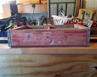 wooden dr. pepper crate