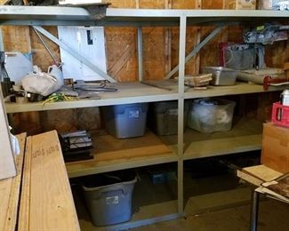 steel shelving- contents not included