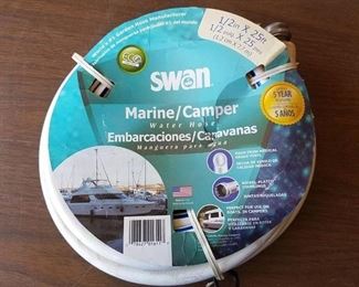 1/2 x25' Marine Watering Garden Hose Colorite/swan Camping Boating Camper Usa