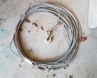 approximately 80 foot cable with one hook