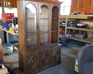 china cabinet - missing shelves and glass in one door