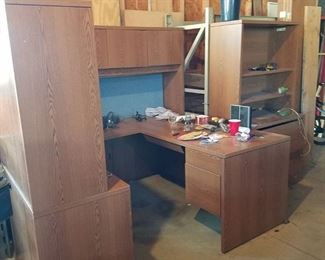all wood grain office furniture - no contents