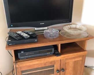 Sharp TV $60 today $30
Entertainment center $24 today $12.50