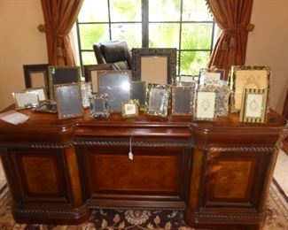 Executive Desk & Picture Frames