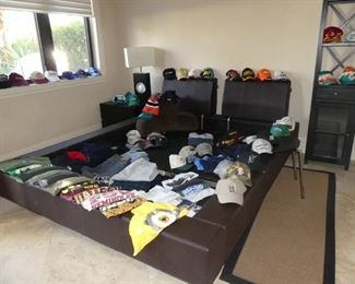 Queen Platform Bed & Clothing / Hats