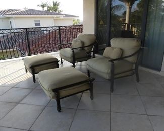 Castelle Patio Lounge Chairs & Ottomans