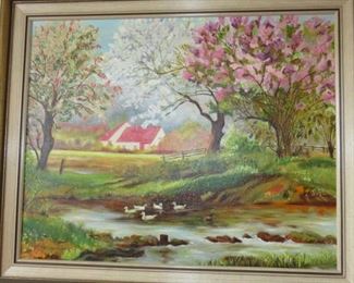Oil Painting Artist Signed T. Vitacolonna