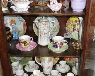 Antique Vintage Glassware, Hand Painted Tea Sets, Cups & Saucers, Collector Plates