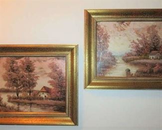 Vintage selection of Joseph Collazzi, Landscape Oil Painting