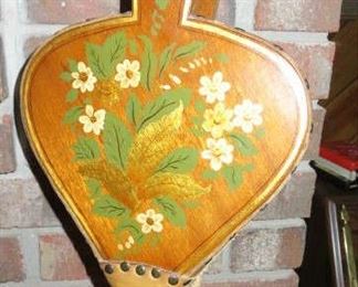 Hand Painted Wood Fireplace Bellow