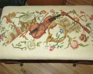 Needlepoint Organ Bench Seat