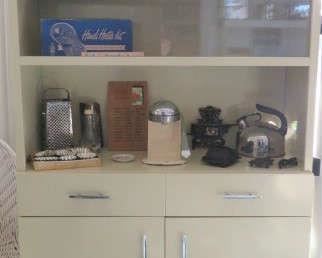 Vintage Metal Hutch Cabinet