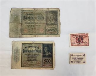 Lot of Older German Paper Currency - 1920s