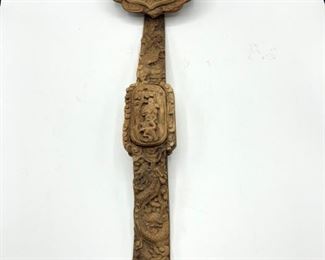 Antique Chinese Carved Wood Ruyi Scepter