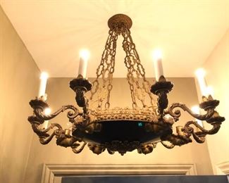 Antique Empire "Six Ladies" Chandelier