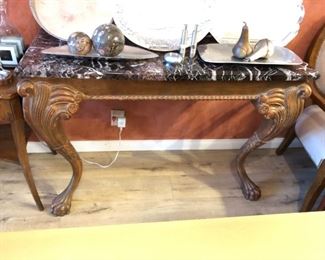 Marble Top Console Table