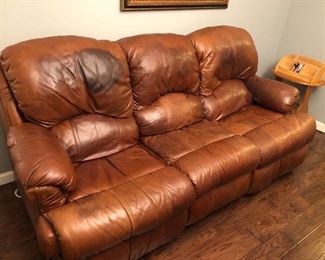 Brown Reclining Sofa