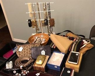 Desinger purses, jewelry, iPhone, Galaxay, etc.