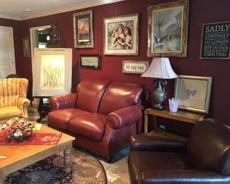 LEATHER CHAIR AND LOVESEAT SOLD  HAVE REST 