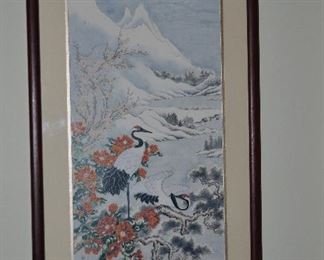 Beautifully framed and matted "The Splendor of Winter" by Wei Tseng Yang 1983, 17.5" x  30.5"