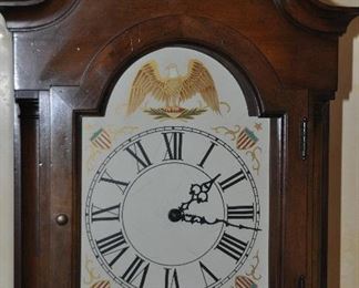 Wonderful Flag and Eagle detail on the clocks face.