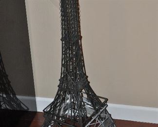 Black metal 33" Eiffel Tower sculpture ( 3 available)