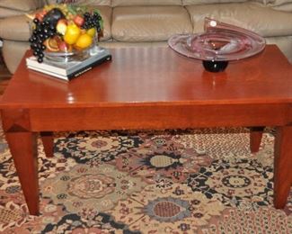 Contemporary Cherry Coffee Table.  Made in Canada.  46"w x 22"d x 22"h
