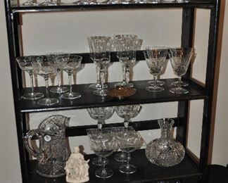 Terrific selection of cut and etched glass and crystal 
