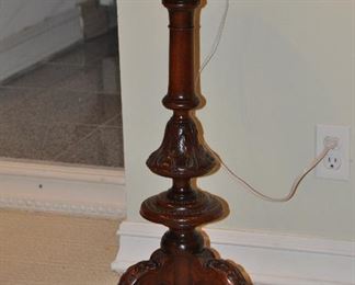 Fantastic carved mahogany candlestick table