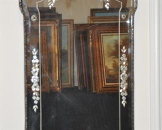 Antique etched mirror