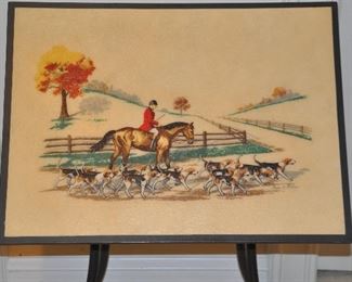 Vintage Horse riding themed tray table!