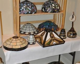 Terrific collection of Tiffany style lamp shades and hanging lamps!