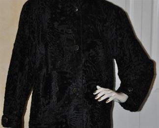 Vintage Persian Lamb Jacket with fabulous vintage buttons, size large