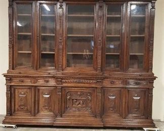 Large French Henri II Bookcase