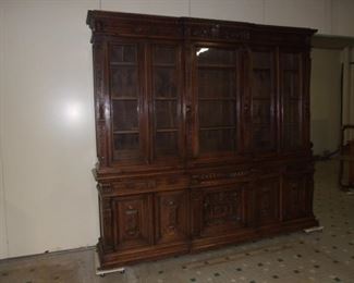 Quality Oak Henri II 10 Door Buffet Bookcase
